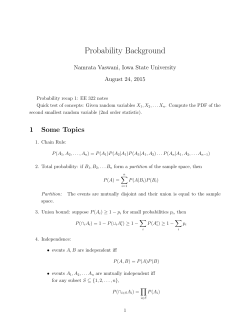Probability Background - Iowa State University