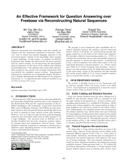 An Effective Framework for Question Answering over Freebase via