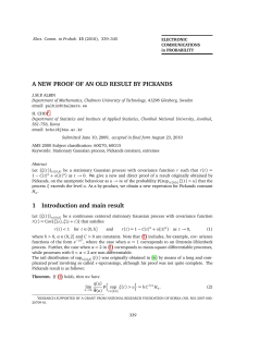 A NEW PROOF OF AN OLD RESULT BY PICKANDS