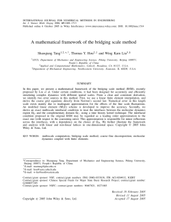 A mathematical framework of the bridging scale method