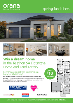 spring fundraisers Win a dream home in the Telethon SA Distinctive