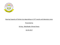 Bearing Capacity of Duhok city depending on