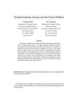 Nondeterministic Actions and the Frame Problem