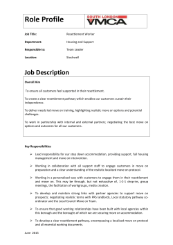 Role Profile - Homeless Link