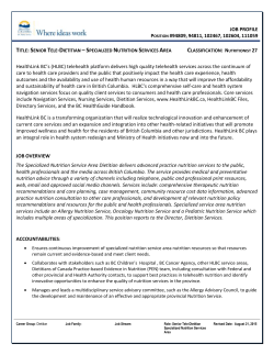 job profile - BC Public Service