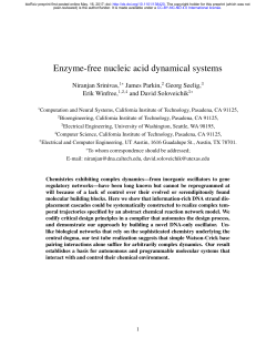 Enzyme-Free Nucleic Acid Dynamical Systems