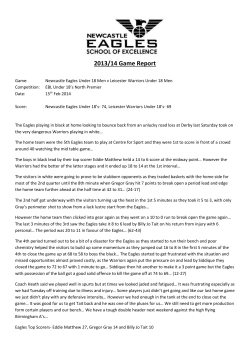 15 th Feb 2014 - Newcastle Eagles