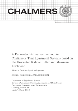 A Parameter Estimation method for Continuous Time Dynamical