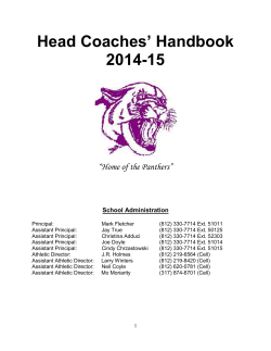 Head Coaches` Handbook 2014-15