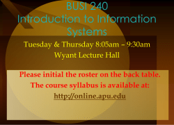 Intro to Information Systems