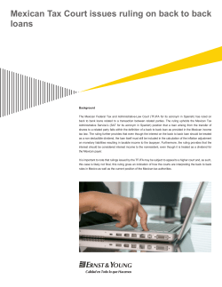 Mexican Tax Court issues ruling on back to back loans