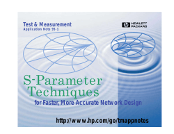 S-Parameter Techniques – HP Application Note 95-1
