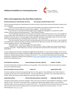 Additional Possibilities for Continuing Education Other events