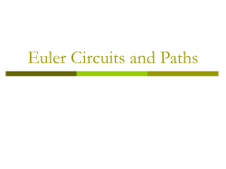 Euler Circuits and Paths