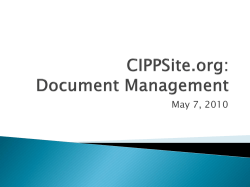 CIPPSite document mgmt