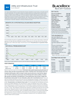 Factsheet Utility and Infrastructure Trust USD