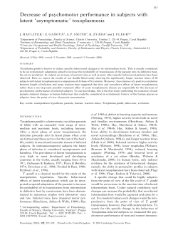 Decrease of psychomotor performance in subjects with latent