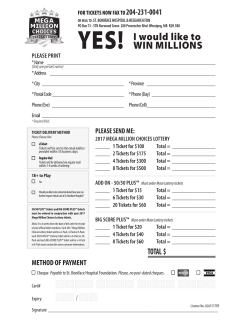 I would like to WIN MILLIONS - 2017 St