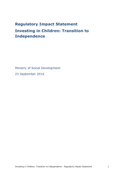 Investing in Children: Transition to