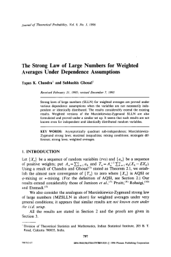 The strong law of large numbers for weighted averages under