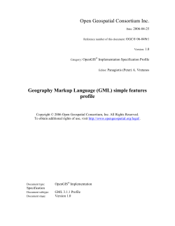GML SF - OGC Portal - Open Geospatial Consortium