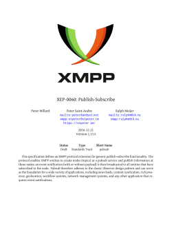 XEP-0060: Publish-Subscribe