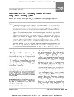 Mechanistic Basis for Overcoming Platinum Resistance Using