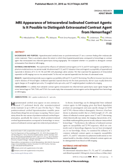 MRI Appearance of Intracerebral Iodinated Contrast Agents: Is It