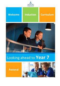 Looking ahead to Year 7 - Linton Village College