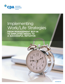 Implementing Work/Life Strategies