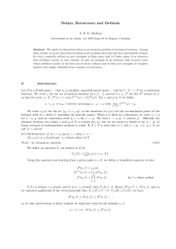 Delays, Recurrence and Ordinals