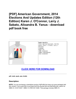 American Government, 2014 Elections And Updates