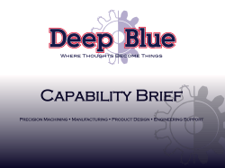 Capability Brief - Deep Blue Concepts