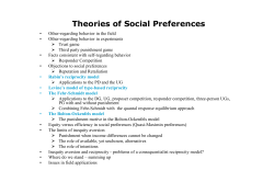 Theories of Social Preferences