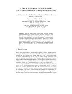 A formal framework for understanding context-aware - PUC-Rio