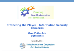 Protecting the Player &ndash; iGNA 2014
