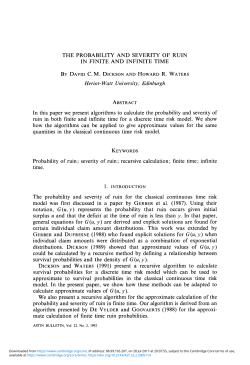 THE PROBABILITY AND SEVERITY OF RUIN IN FINITE AND
