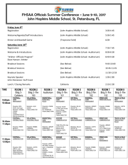 FHSAA Officials Summer Conference ~ June 9