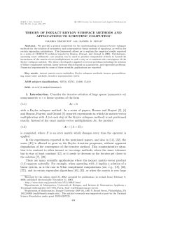 Theory of Inexact Krylov Subspace Methods and