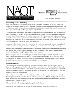 2017 HSNCT Format Guide