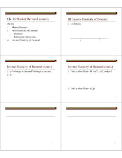 Ch. 15 Market Demand (contd)