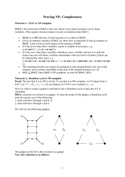 Proving NP- Completeness