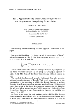 est tq Approximation by Weak Chebyshev westerns