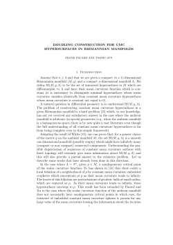 DOUBLING CONSTRUCTION FOR CMC HYPERSURFACES IN
