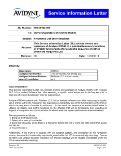 Frequency List Entry Sequence