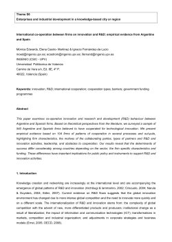 international cooperation between firms on innovation and rd