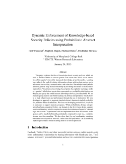 Dynamic Enforcement of Knowledge-based Security Policies using