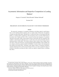 Asymmetric Information and Imperfect Competition in