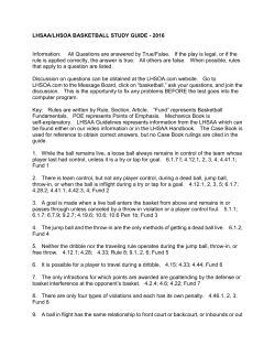 LHSAA/LHSOA BASKETBALL STUDY GUIDE