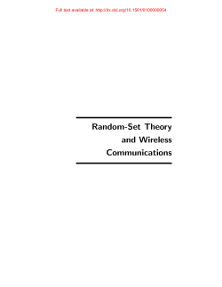 Random-Set Theory and Wireless Communications